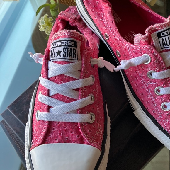 Converse Shorelines Pink Summer Eyelet - Size 9 - Picture 5 of 7